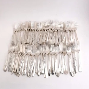 Surtido de platos de plata pulidos lote de 100 tenedores de cena evento boda artesanía mezcla - Imagen 1 de 3
