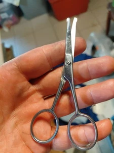 sharp-pointed scissors, commonly used for grooming facial hair or for precise... - Picture 1 of 8