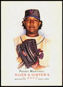 Topps Allen & Ginter #333 2007 Pedro Martínez Mets de Nueva York - Imagen 1 de 2