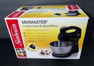 Sunbeam Mixmaster Combo Hand & Stand Mixer 6 Speed 3 Qt Stainless Steel Bowl - Picture 1 of 5