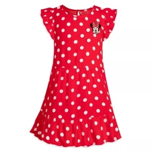 Disney Store Minnie Mouse Polka Dot Dress Girls 9-10 Red - Picture 1 of 6