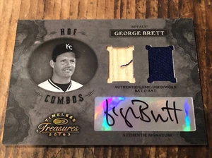 2003 Timeless Treasures George Brett /15 Auto Bat Hat HOF Prime Combos - Picture 1 of 2
