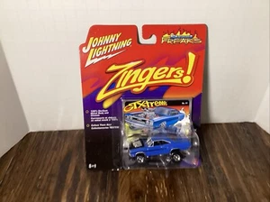 Johnny Lightning 70 1970 Plymouth GTX Zingers GTXtreme Blown Hot Rod Car Blue - Picture 1 of 4