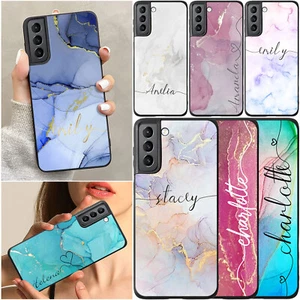Personalised Name Marble for Samsung Galaxy A35 A16 A54 A25 A15 Phone Case Cover - Zdjęcie 1 z 84