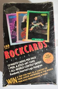 Vintage 1991 Brockum RockCards Series 1 Unopened Wax Box Factory Sealed 36 Packs - Picture 1 of 6