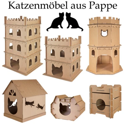 Auswahl Katzenhaus Katzenburg Katzenhöhle Katzenturm Katzennest Papphaus Petigi