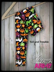 Toil and Trouble - Kids Legging Army Leggings- S/M Fit Ages 4-7 - Picture 1 of 1