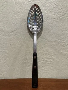 Flint Slotted Spoon Vanadium Stainless Steel Black Handle Vintage USA EKCO - Picture 1 of 7