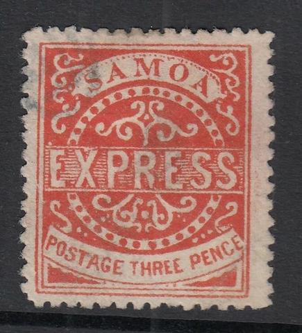 Samoa 1935-42 Sg5 -3d scarlet - fine used Cover