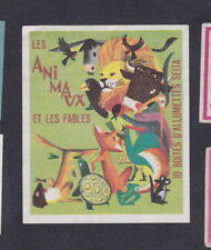 Ancienne étiquette de paquet allumettes France BN58788 Les Fables Animaux  2