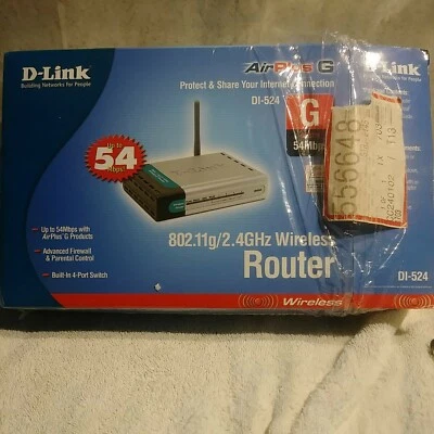 D-Link DI-524 54 Mbps 1-Port 10/100 Wireless G Router (DI-524UP/E) - Image 1 of 4