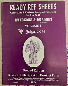 1978 Judges Guild - READY REF SHEETS VOL I - VG+ Cover / MINT Interior - Picture 1 of 7
