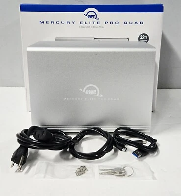 OWC 32TB Mercury Elite Pro Quad 4-Bay USB-C OWCMEQCTSRT32 - Image 1 of 4
