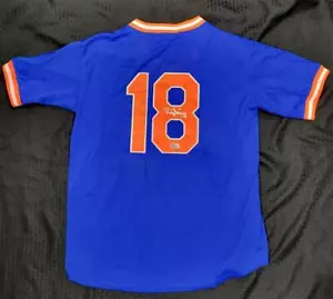 Darryl Strawberry FULL autograph signed New York Mets Jersey ~ BAS Witness Holo - Picture 1 of 7