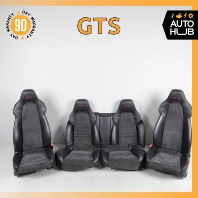 Juego de cojines de asiento delantero y trasero deportivos 10-16 Porsche Panamera 970 GTS gamuza OEM Foto 1 de 4