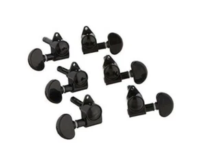 Grover RotoMatics Machine Heads 106BC Black Chrome 3 and 3 - Picture 1 of 5