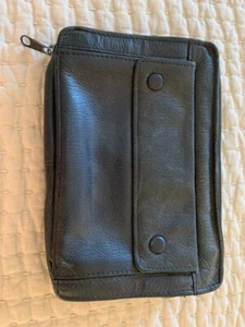 ZIPPERED LEATHER "MAN-PURSE" - Picture 1 of 3