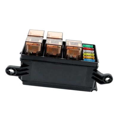 6-Way  Fuse Box Block Holder 6Pcs Relays 6 ATC/ATO Vehicle Car Marine B8Y4 - Image 1 of 4