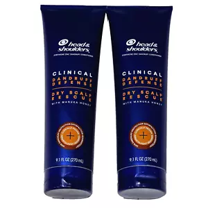 2 Pk Head & Shoulders Zinc Dandruff Conditioner Clinical Defense Dry Scalp 9.1oz - Picture 1 of 1