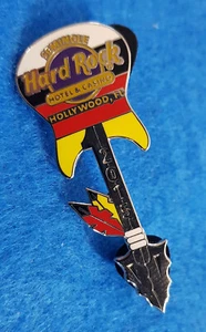 HOLLYWOOD SEMINOLE INDIAN TRIBAL COLORS FEATHERS ARROW GUITAR Hard Rock Cafe PIN - Picture 1 of 1