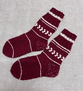 Handgestrickte warme bunte Socken aus 100% Schafwolle - Bild 1 von 6