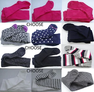 KEDS black/pink/blue/white/gray/pattern full footed tights,girl S:4-6,M:7-10,L:1 - Picture 1 of 12