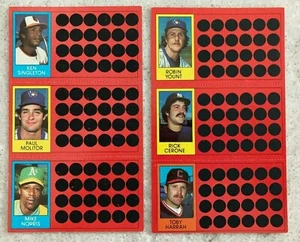 1981 Topps Scratch Off Cards NM Uncut clean Milwaukee Brewers Yount Molitor - Picture 1 of 5