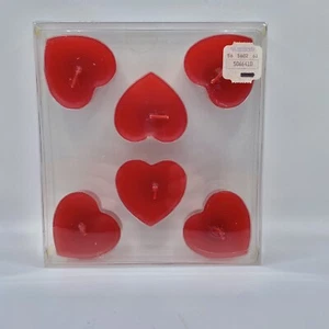 Red Heart Shaped Tea Lights  - Picture 1 of 2