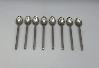 Set of 8 Alessi 18/10 Stainless Steel DRY Satin Handle Demitasse Spoons - Image 1 of 4