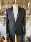 NEXT TAILORING 42s skinny fit dinner jacket black with a check weave satin lapel