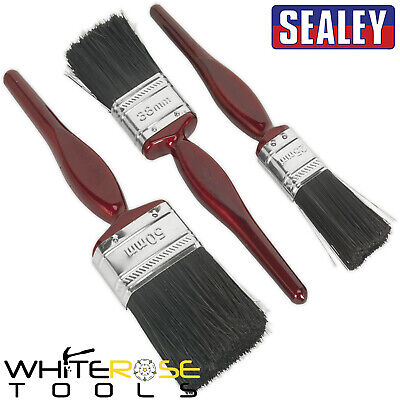 Sealey Paint Brush Set Pure Bristle 3pc Painting Decorating Tool • 9.40£