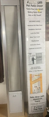 Дверца для патио Ideal Pet средняя регулируемая высота 78–80,5–7 дюймов x 11–1/4 дюйма серебристая - Изображение 1 из 4