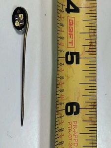 Hawaii schwarz emailliert Sterlingsilber Hut/Krawattennadel gestempelt H. & S.S. Curio Co.  - Bild 1 von 6