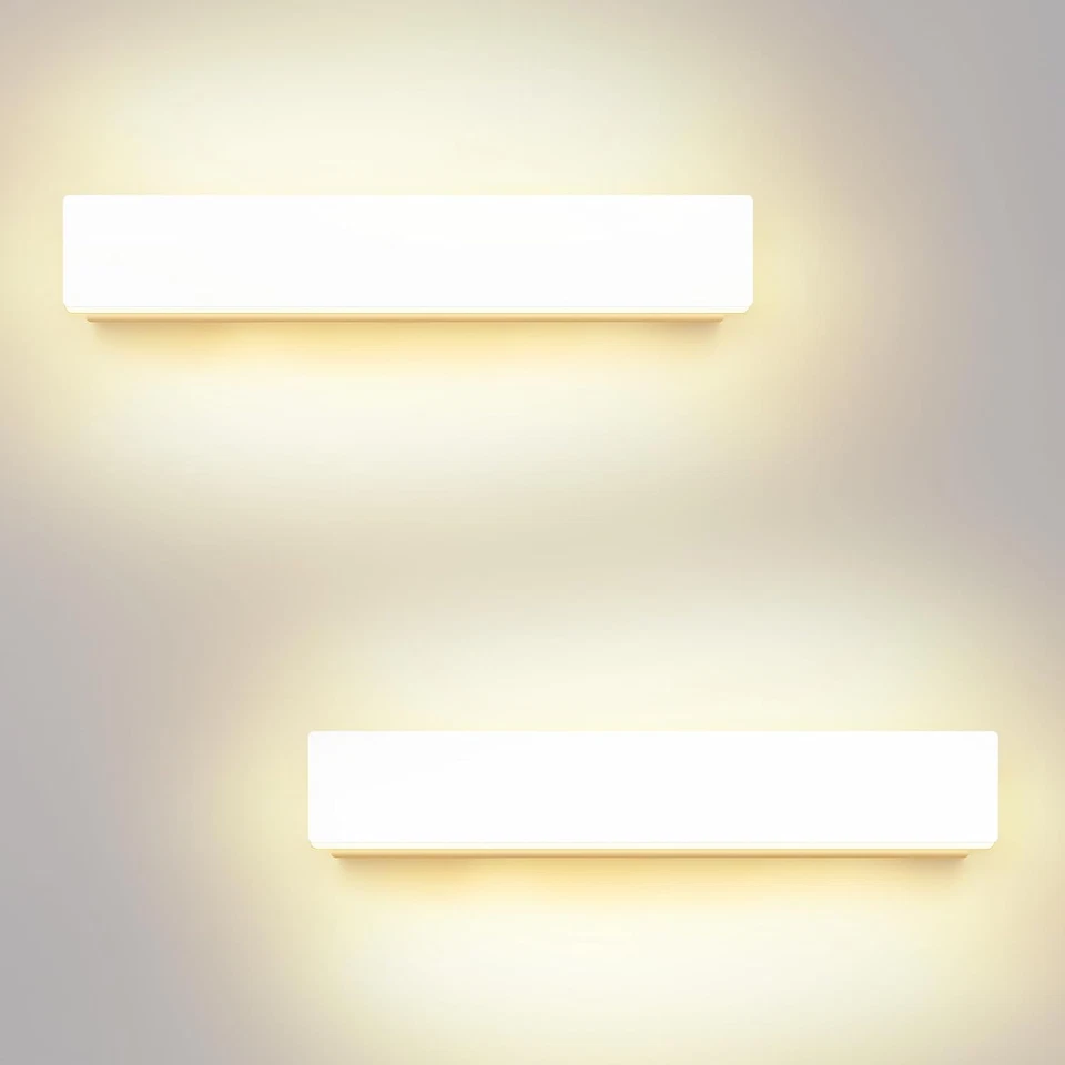 Applique Da Parete Interno 2 Pezzi Applique Da Interno 10W 3000K Bianco Caldo 30 - Immagine 1 di 4