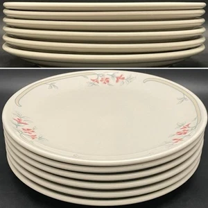 Homer Laughlin Restaurant Ware 6pc Pink Sage Dinner Plates 1994-1995 USA 9.5”dia - Picture 1 of 21