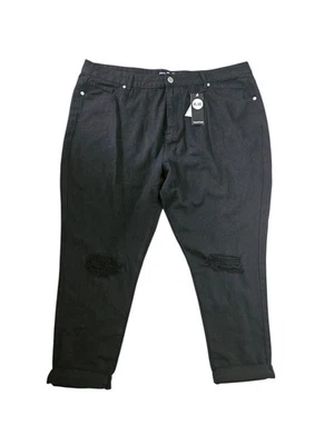 Boohoo High Waist Rip Knee Mom Jeans Women Plus Size 20 - NWT - Image 1 of 4