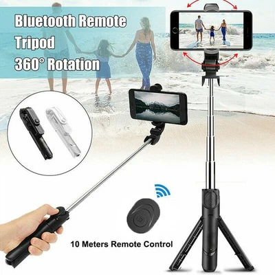 Trípode Selfie Stick con control remoto Bluetooth portátil para teléfonos iPhone/Android Foto 1 de 4