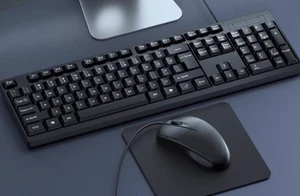 3-in-1 Office keyboard and mouse set (including keyboard, mouse, and mouse pad) - Photo 1/1