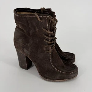 FRYE Parker Moc Botas de Gamuza al Tobillo al Aceite en Botas de Gamuza Chocolate Talla 8M Para Mujer’s - Imagen 1 de 7
