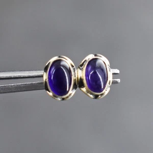 .925 Sterling Silver Amethyst Exclusive 1.00 Grams Natural Ear Earrings 06 S546 - Picture 1 of 2