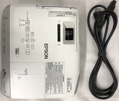 EPSON PowerLite 99WH H686A Projector 3LCD WXGA HDMI - 1167 LAMP HOURS - Image 1 of 4