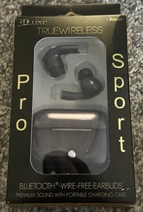 3DLuxe Pro Sport Auricolari Bluetooth True Wireless con Custodia di Ricarica - Nero - Foto 1 di 3