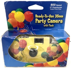Gebrauchsfertige 35 mm Partykamera mit Film & Blitz 800 Geschwindigkeit 27 Exp. Nos versiegelt - Bild 1 von 7