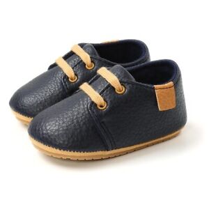 New Baby Shoes Retro Leather Boy Shoes Multicolor Toddler Rubber Sole Anti-slip