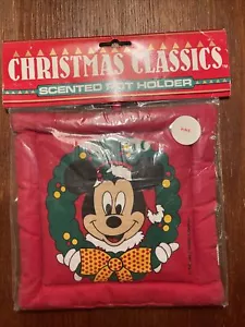 Vintage RARE Mickey Mouse Disney Oven Scented Pot Holder Christmas Red Rare NEW - Picture 1 of 2