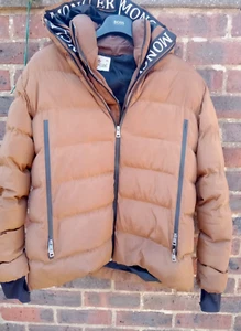 CHAQUETA/ABRIGO BOMBER PUFFER MARRÓN MONCLER PARA HOMBRE TALLA XL - Imagen 1 de 12