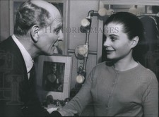 1958 Press Photo Joseph Schildkraut and Abigail Kellogg in "Diary of Anne Frank"