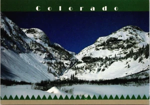 Colorado Panoramic View Snowy Mountains c1990 Postcard - Picture 1 of 2