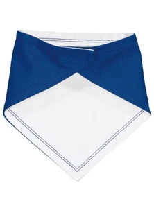 Reversible Baby Bandana Bib, 100% Cotton,   (Royal - White) - Picture 1 of 2