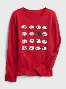 NWT Gap Kids Girls T-Shirt top sheep  Small (6-7) or Medium (8) - Picture 1 of 1